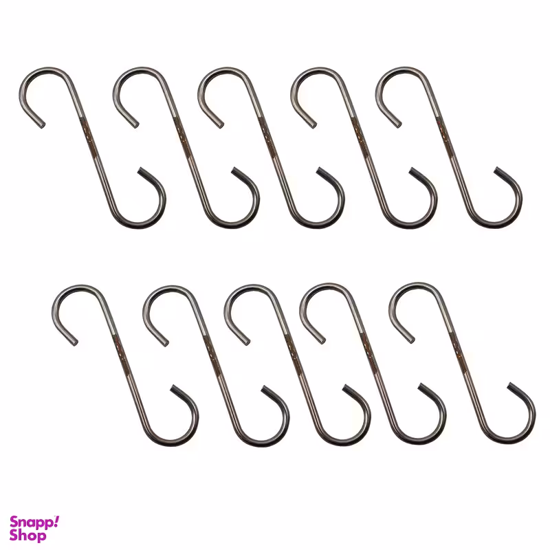 قلاب اویز مدل داگ طرح اس شکل کد YPB-BARIK-9.5CM مجموعه 10 عددی