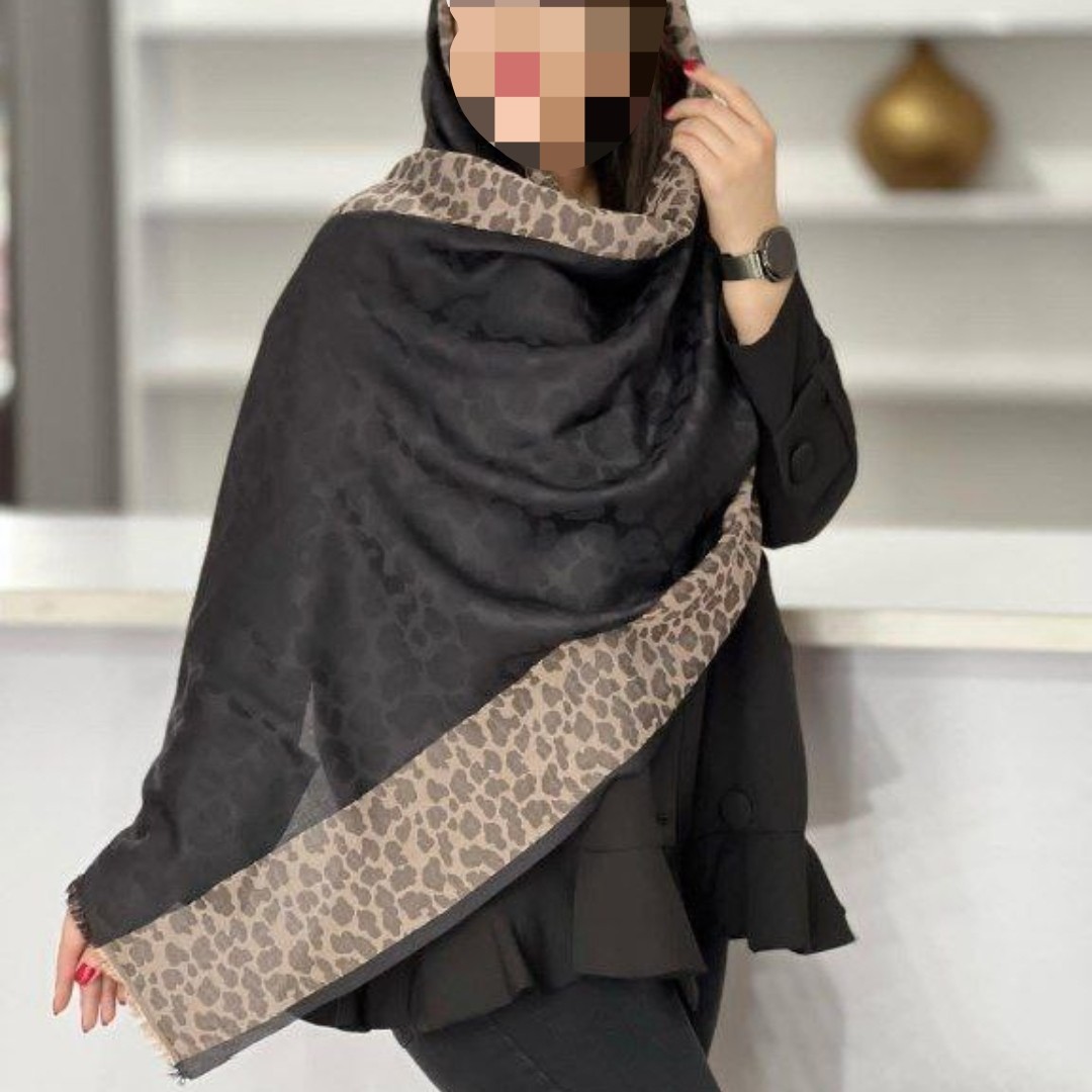 شال نخی حاشیه پلنگی