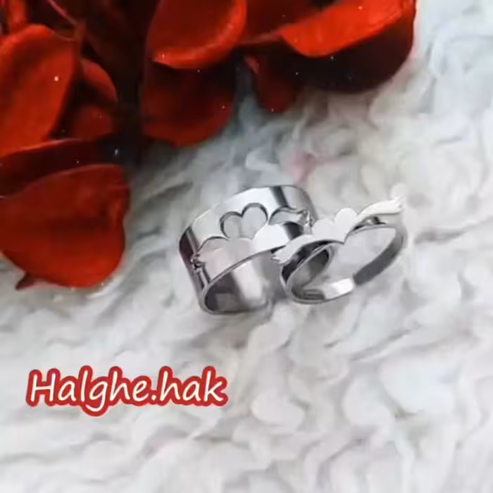 انگشتر ست سفارشی فری سایز  استیل
