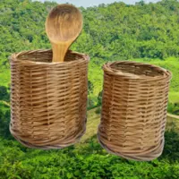 سبد حصیری  لیوانی و استوانه دوتایی تیناسادات تضمین کیفی سایزها 10در11 و12در13 110gو135g