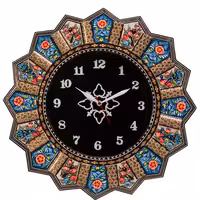 ساعت دیواری خاتم کاری مدل خورشیدی قطر  42 سانت