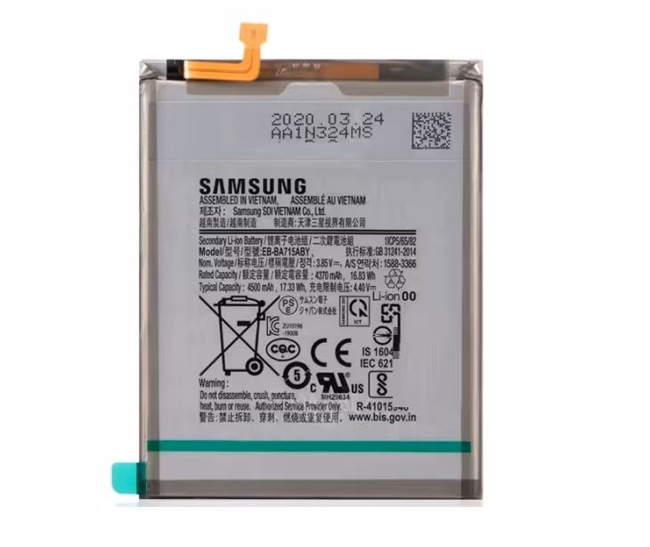 باتری موبایل ظرفیت 4500 میلی آمپر ساعت مناسب Samsung Galaxy A71