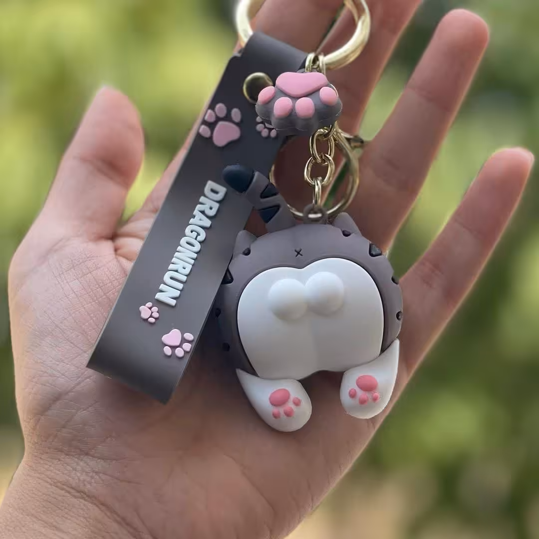 جاکلیدی سیلیکونی طرح گربه