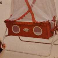 تخت گهواره تاشو میلاد مدل 3000 قابل حمل بدنه فلزی با قابلیت تنظیم ارتفاع 