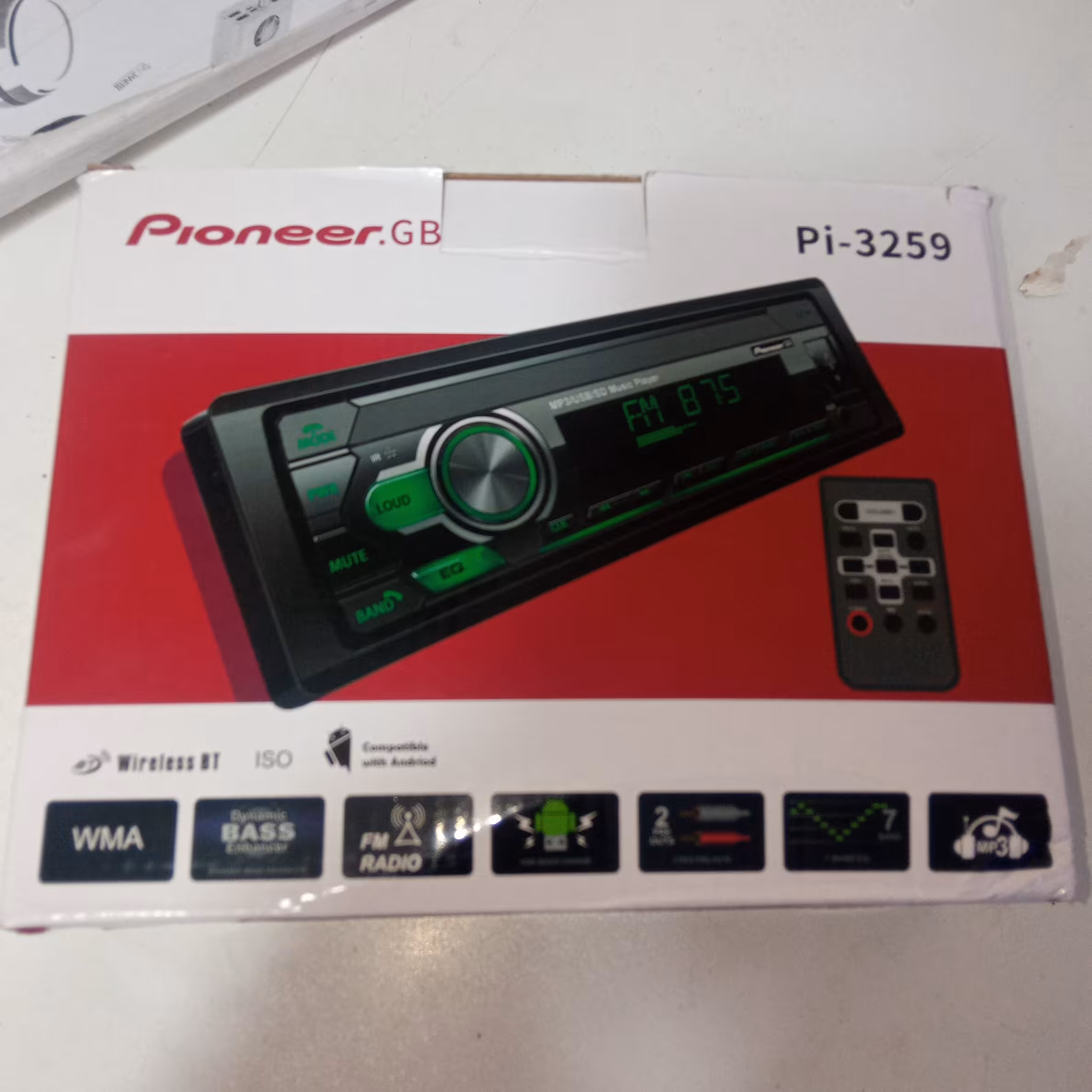 ضبط خودرو مدل pi 3259 مارک pioneer.gb با کیفیت صدای بالا مناسب انواع خودرو 