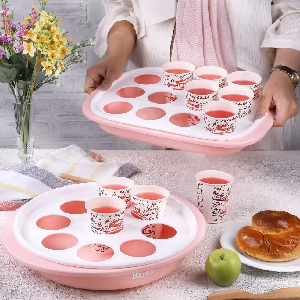 سینی جا لیوانی 12خانه مدل 4گوش