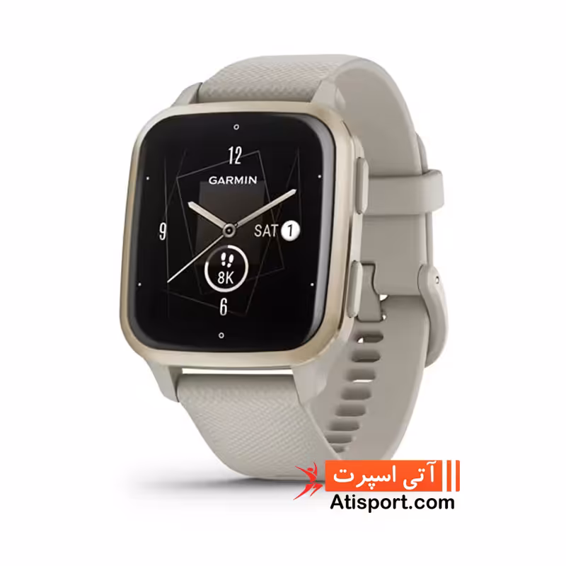ساعت ورزشی هوشمند گارمین Venu Sq 2 Music Edition Cream Gold کد 270012