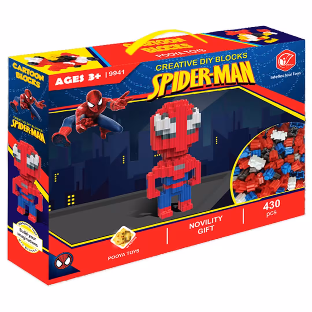 لگو ساختنی مرد عنکبوتی سه بعدی 430 قطعه برند پویا تویز