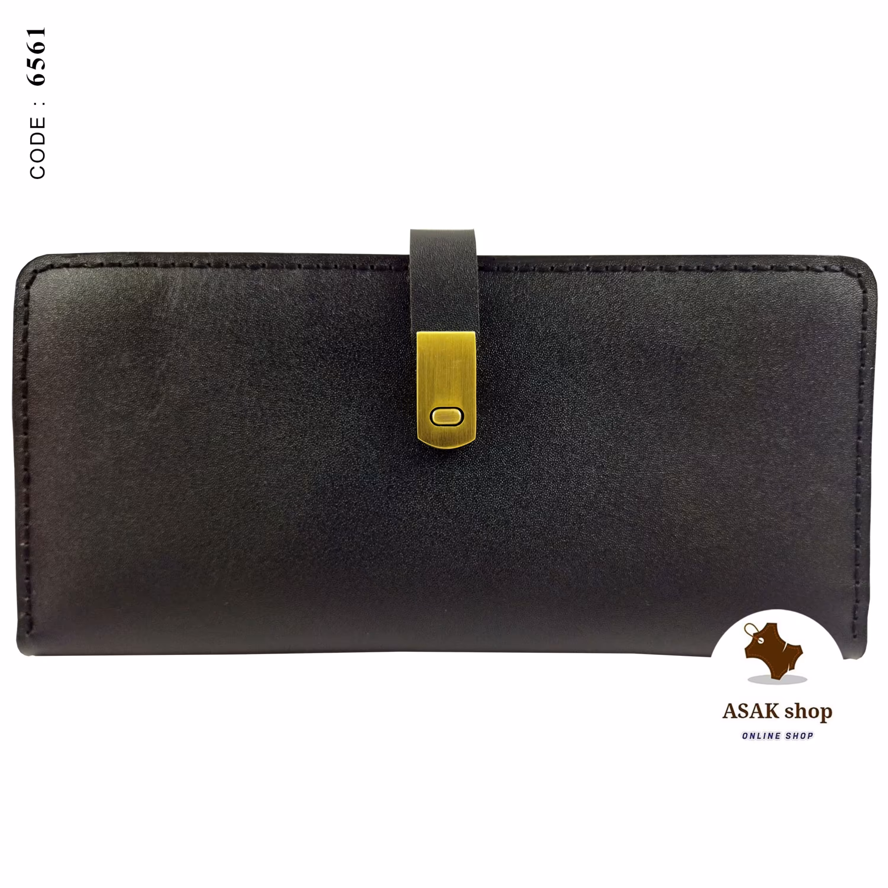 کیف پول از چرم طبیعی گاو (رنگ مشکی 6 جای کارت 2 جای پول) کد 6561