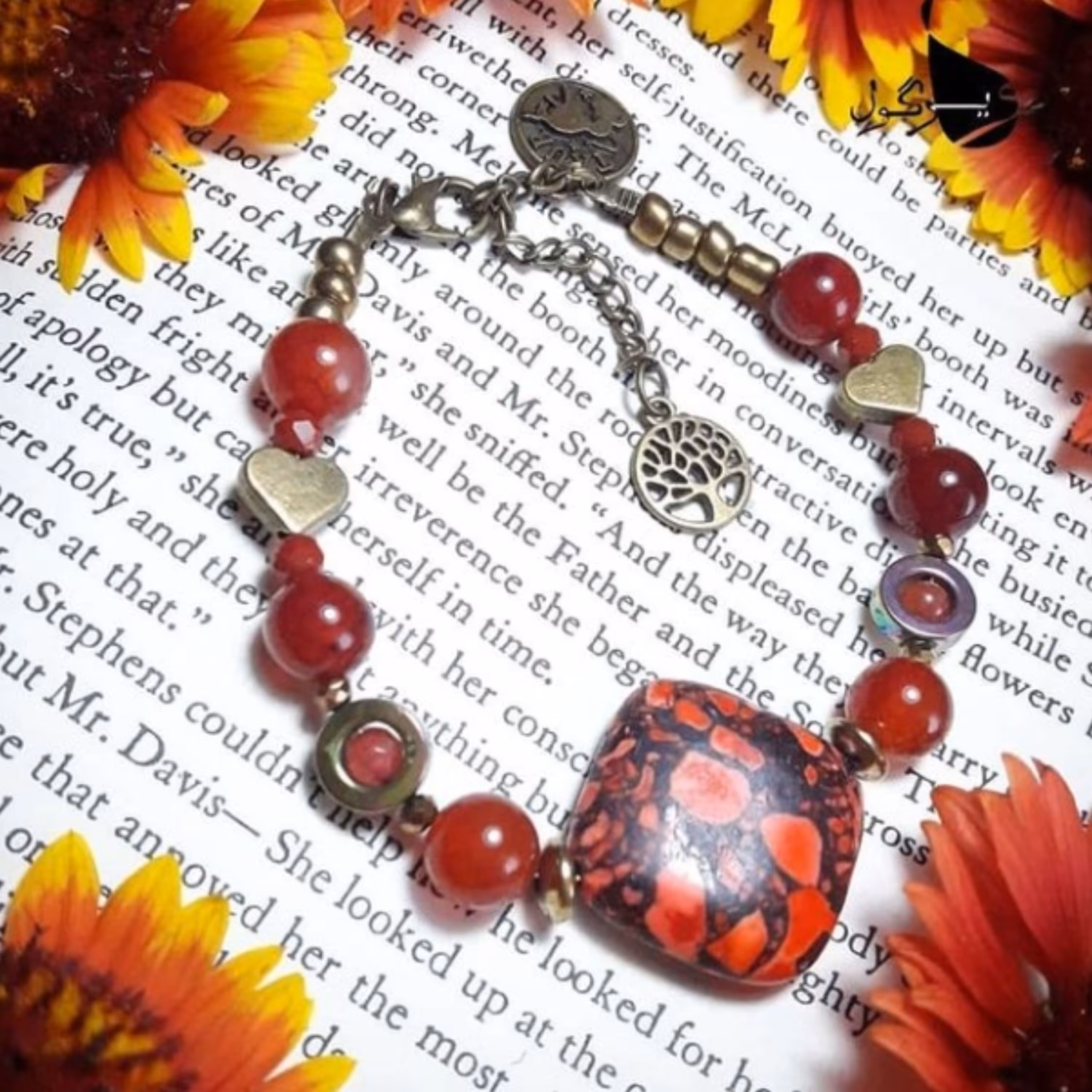 دستبند سنگ عقیق تبتی 