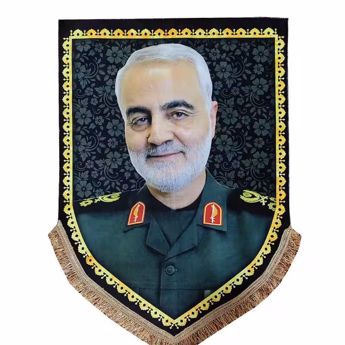 پرچم مدل مذهبی دفاع مقدس طرح مدافع حرم حاج قاسم سلیمانی