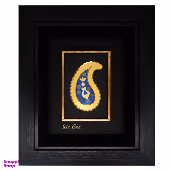 تابلو طلا کوب زرکات طرح بته جقه مدل F131