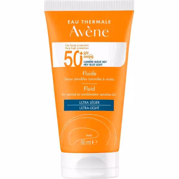 کرم ضد آفتاب جدید فلوئیدی اون Avene SPF50   حجم 50 میل | پوست نرمال و مختلط چرب