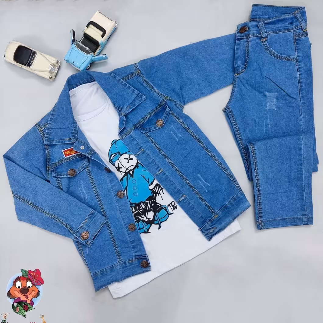 ست سه تیکه کت و شلوار و تیشرت مجلسی