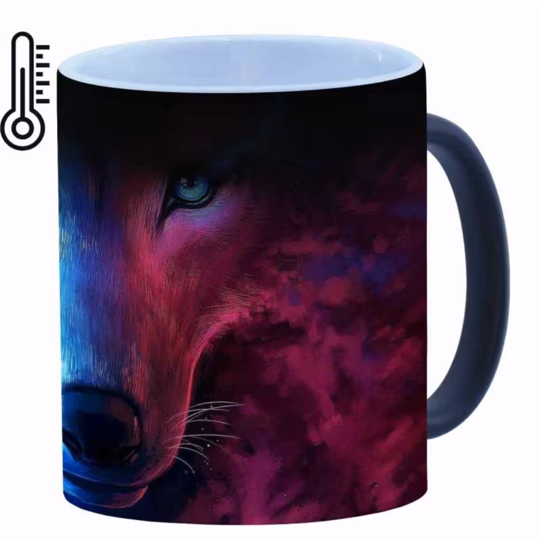 ماگ حرارتی طرح گرگ کد458