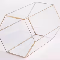 باکس سطل چندوجهی شیشه طلایی