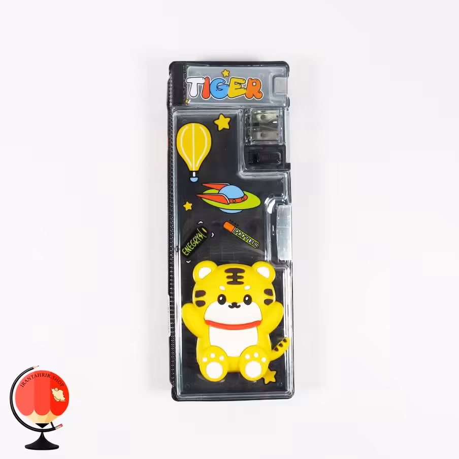 جامدادی پسرانه مگنتی طرح گربه برجسته مشکی