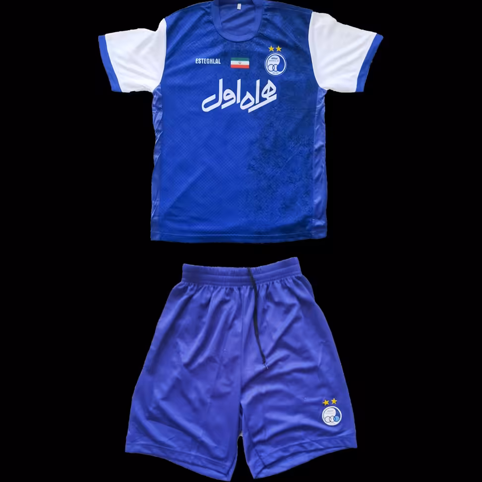 پیراهن استقلال با شورت سایز ایکس لارج