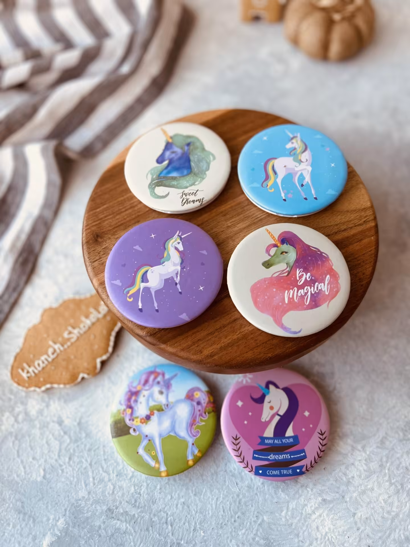 آینه طرح فانتزی اسب تک شاخ