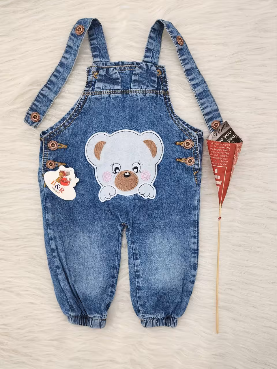 پیشبندی لی بهار طرح خرس لپ صورتی