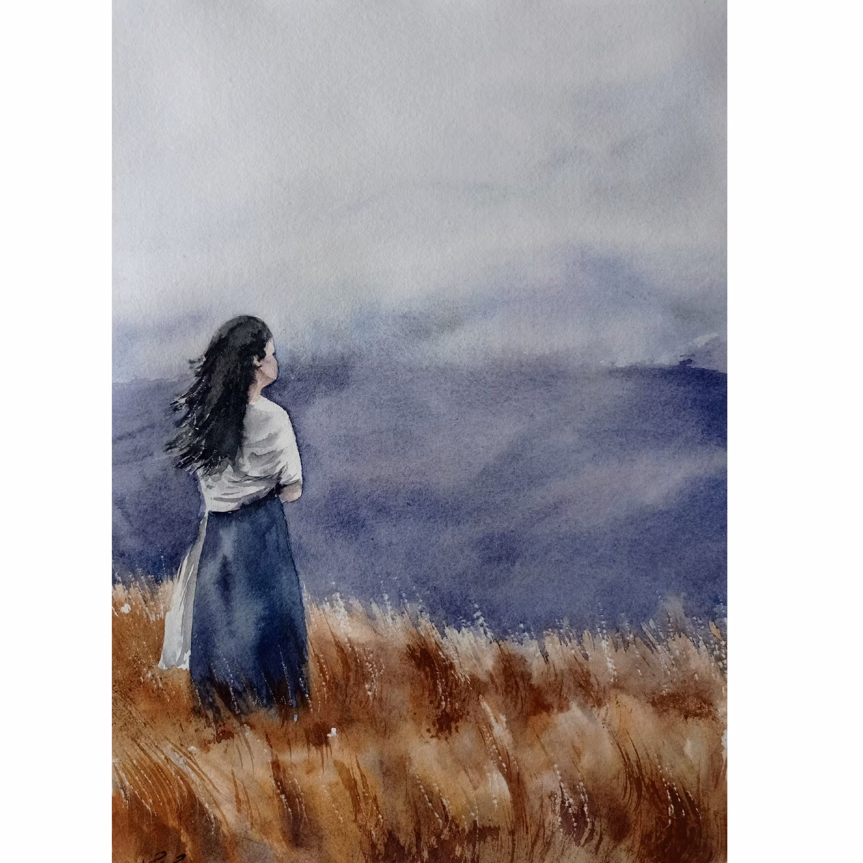 نقاشی آبرنگ منظره