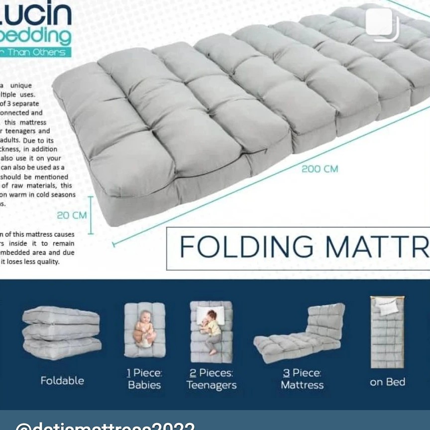 تشک یک نفره پنبه ای و آنتی باکتریال 90 لوسین جدا شونده به سایز کودک و نوجوان