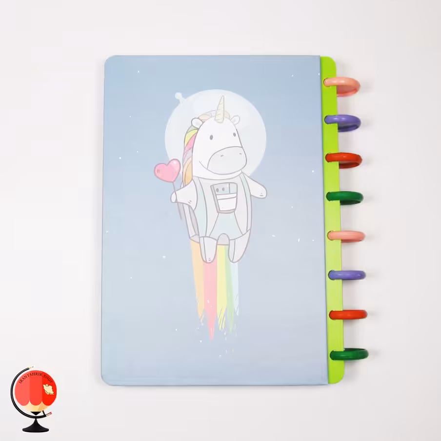 دفتر مشق 100 برگ دکمه ای طرح یونیکورن سویل