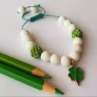 دستبند اونیکس (طرح شبدر سبز)