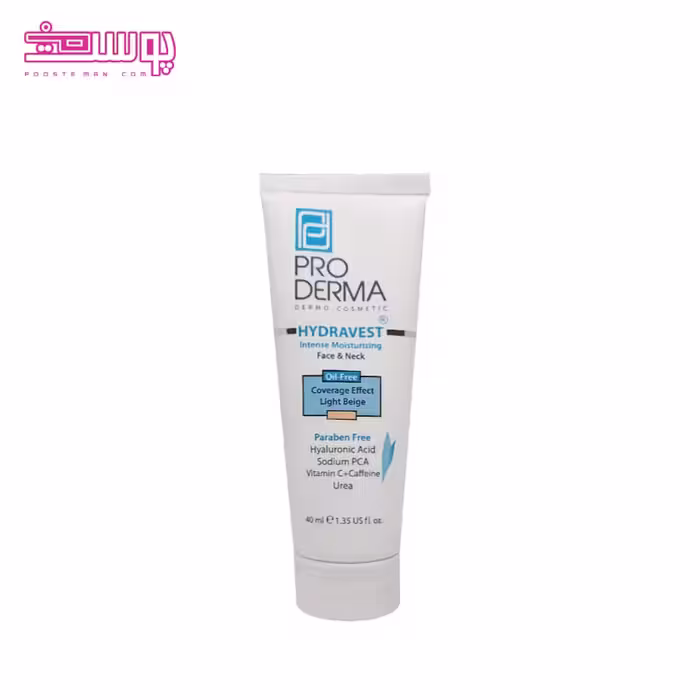 کرم مرطوب کننده رنگی صورت و گردن پرودرما حجم 40ml