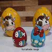 تخم مرغ سفالی رنگی رنگی