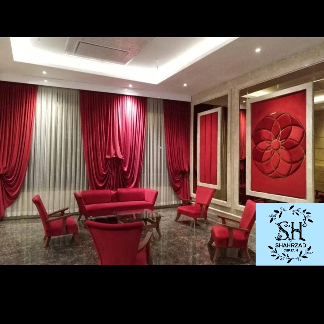 پرده حریر و مخمل ساده