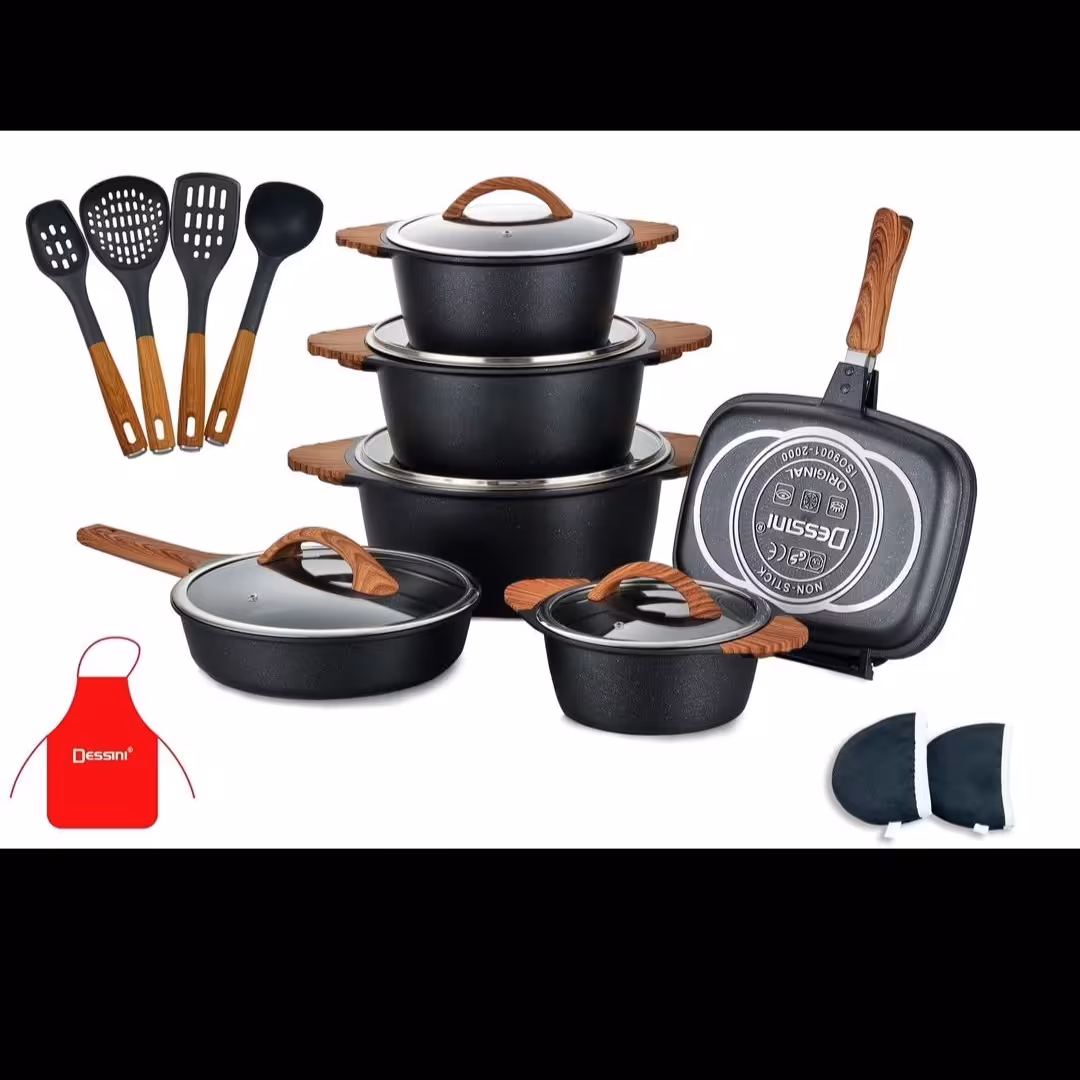 سرویس قابلمه دسته چوبی دسینی 