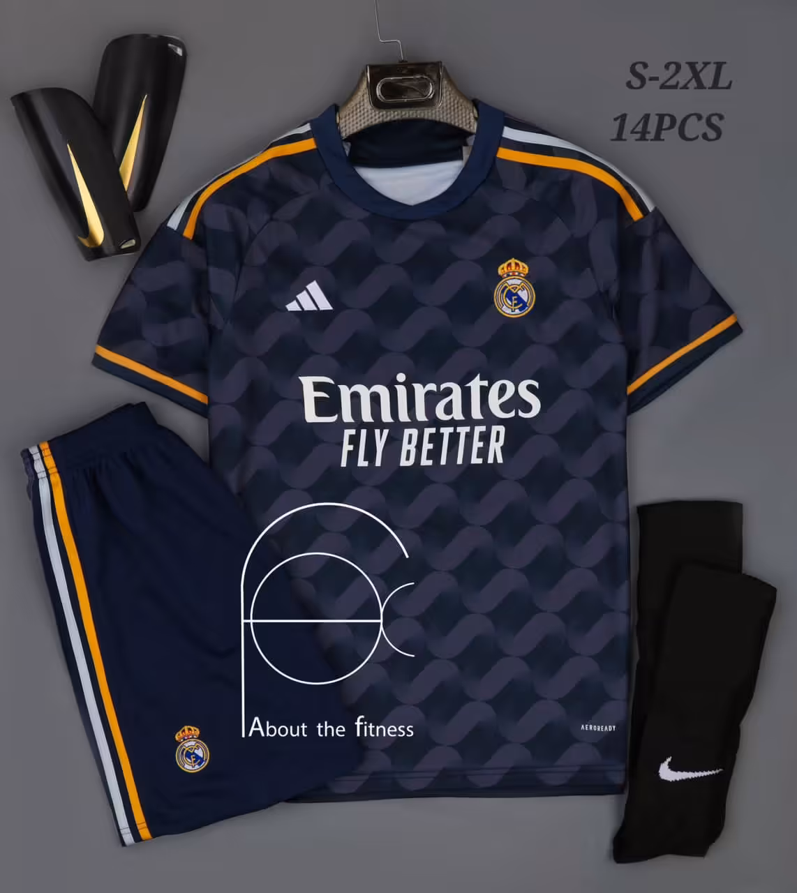 کیت دوم رئال مادرید فصل 2024-2023 (پیراهن شورت) ورژن هواداری