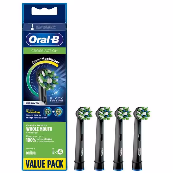 سری مسواک برقی ارال بی 4 عددی Oral-B CROSS ACTION