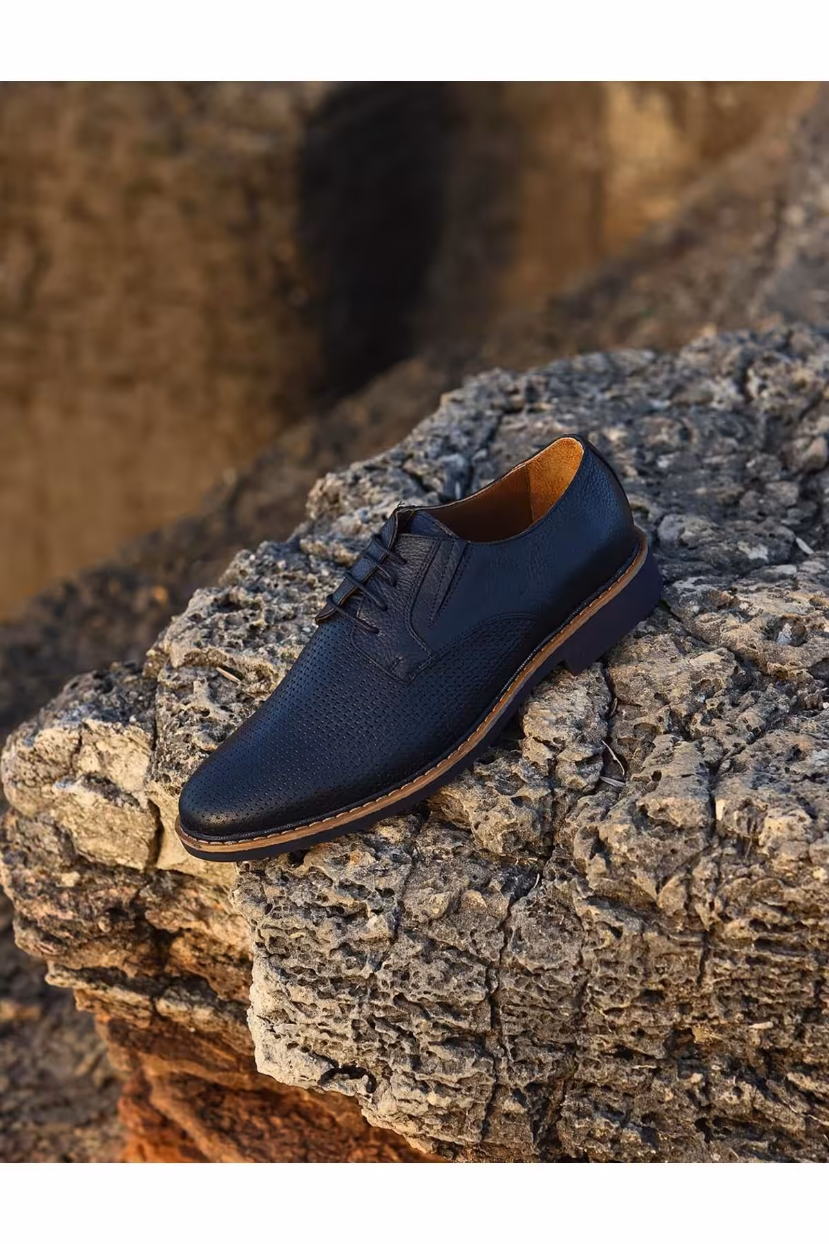 کفش های کژوال آبی مردانه EVA BASE GENUINE LEATER LAVY BLNX روزانه Cabani