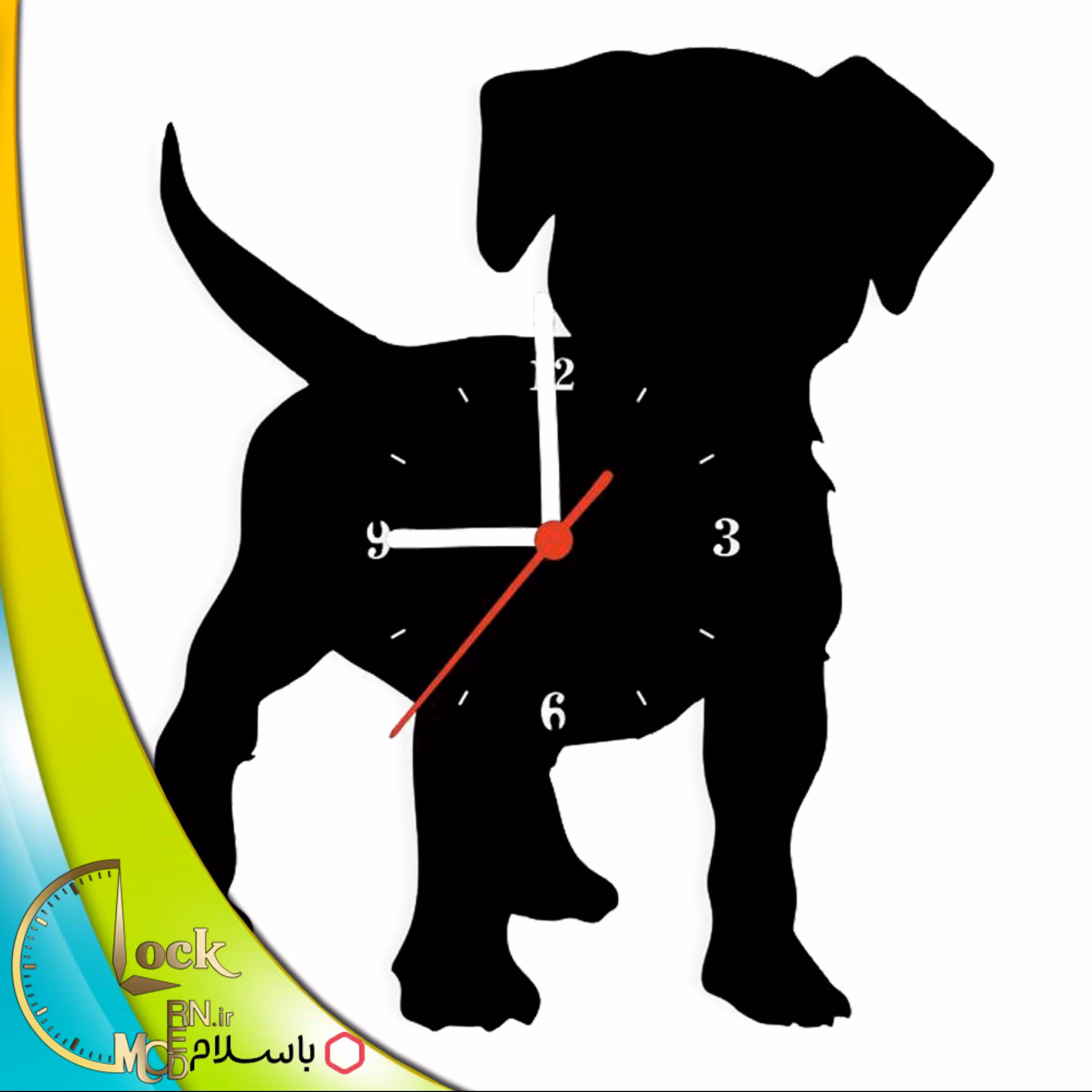 ساعت دیواری کودکانه طرح سگ کد 358