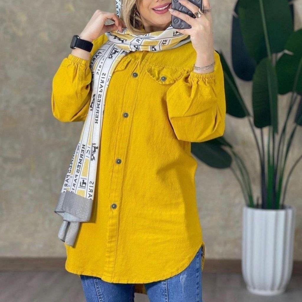 تونیک مانتویی الیاف طبیعی مهرو
