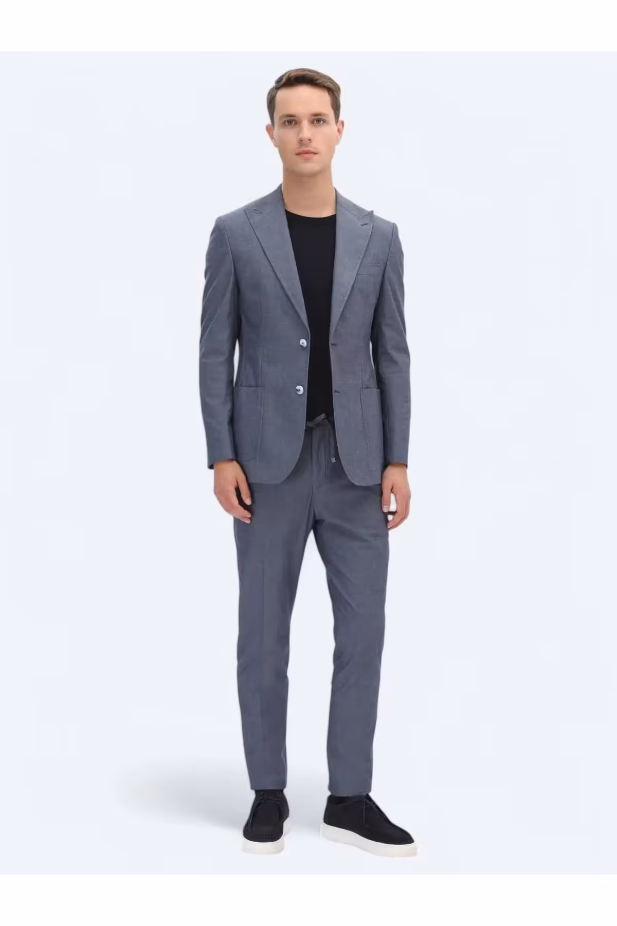 کت وشلوار آبی مردانه و شلوار مخلوط پنبه مدرن نیلیو Kip