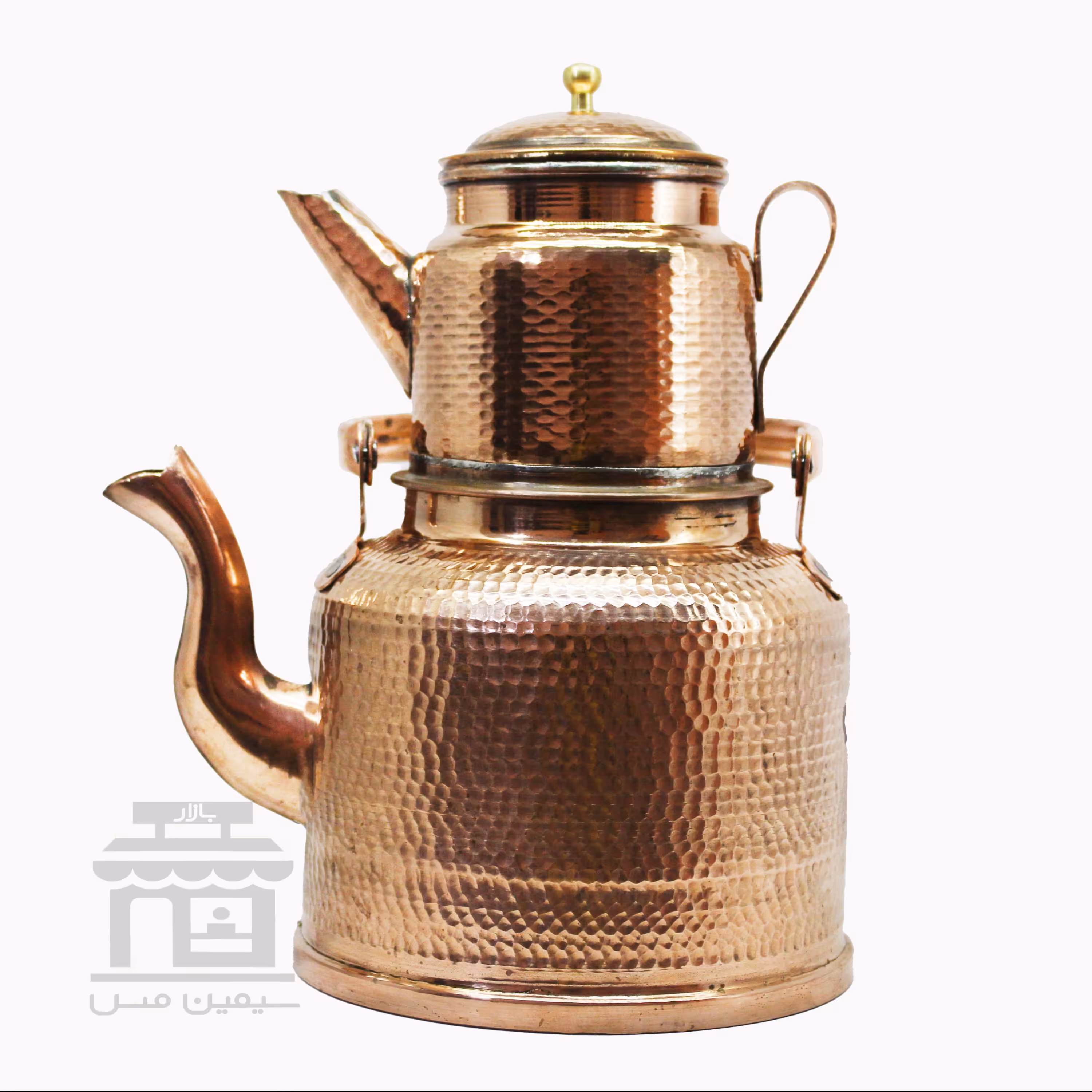 کتری و قوری راسته سیمین مس