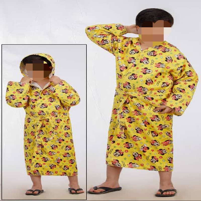 حوله پالتویی کودک سایز 90 جنس میکروفایبر