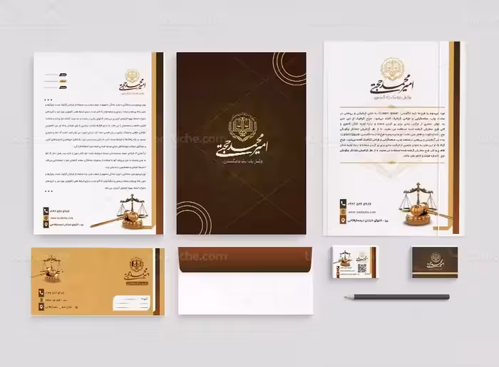 طرح ست اداری وکالت | گرافیک با طعم تربچه