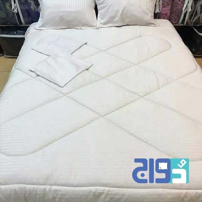 سرویس کامل هتلی رو تختی 4تیکه تک نفره رنگ سفید