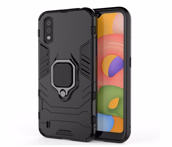 قاب ضد ضربه حلقه انگشتی مدل بتمن مناسب برای گوشی موبایل سامسونگ Galaxy A01