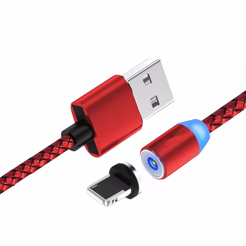 کابل تبدیل usb به لایتینگ 360 درجه مدل MAGNETIC بطول 1.1 متر