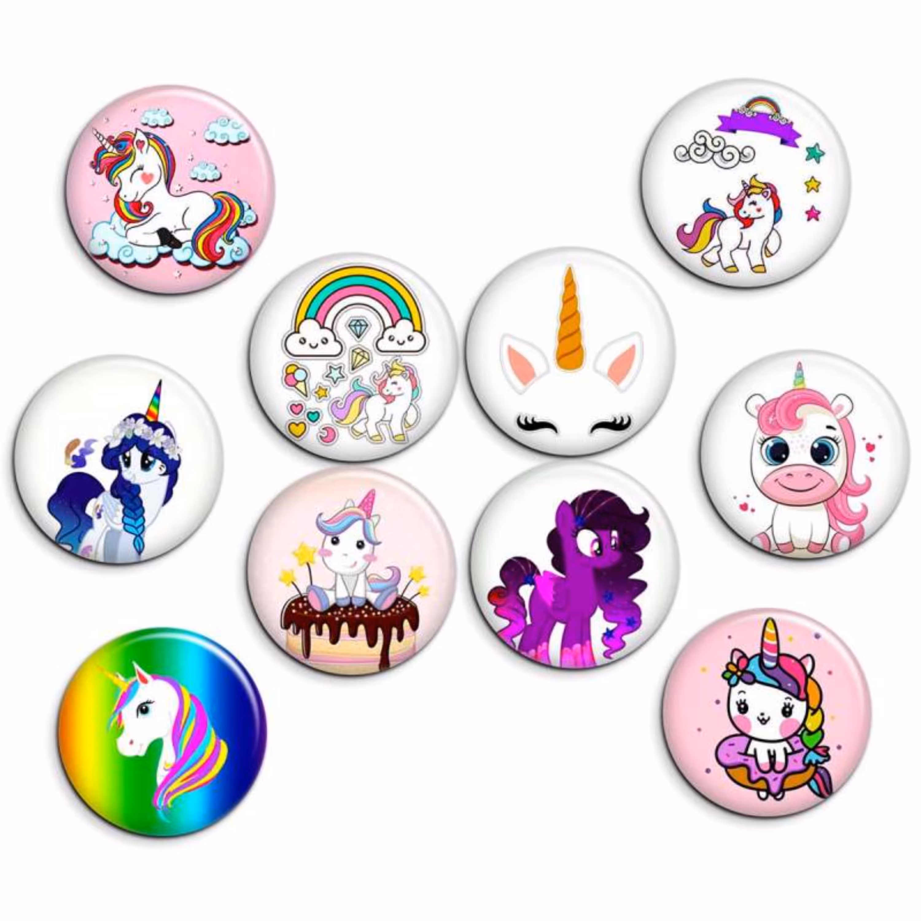 پیکسل یونیکورن ( تک شاخ ) پک 10 عددی