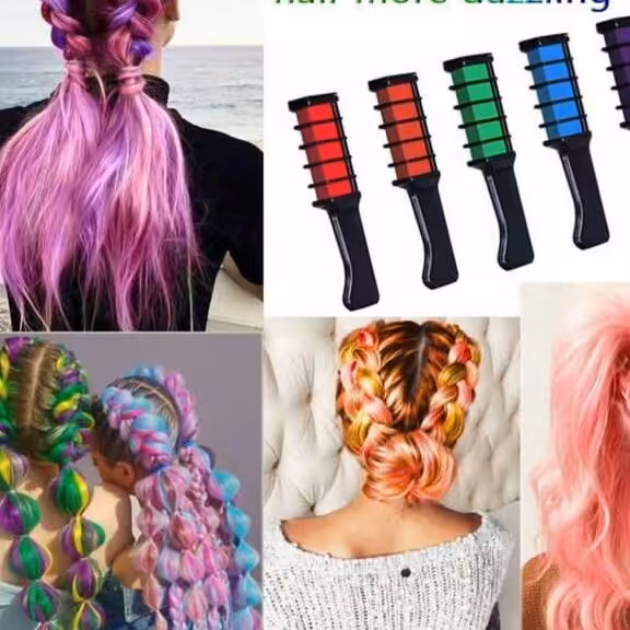 گچ  رنگی فانتزی مو