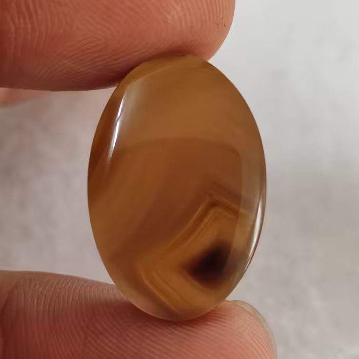 نگین  عقیق عسلی کد3