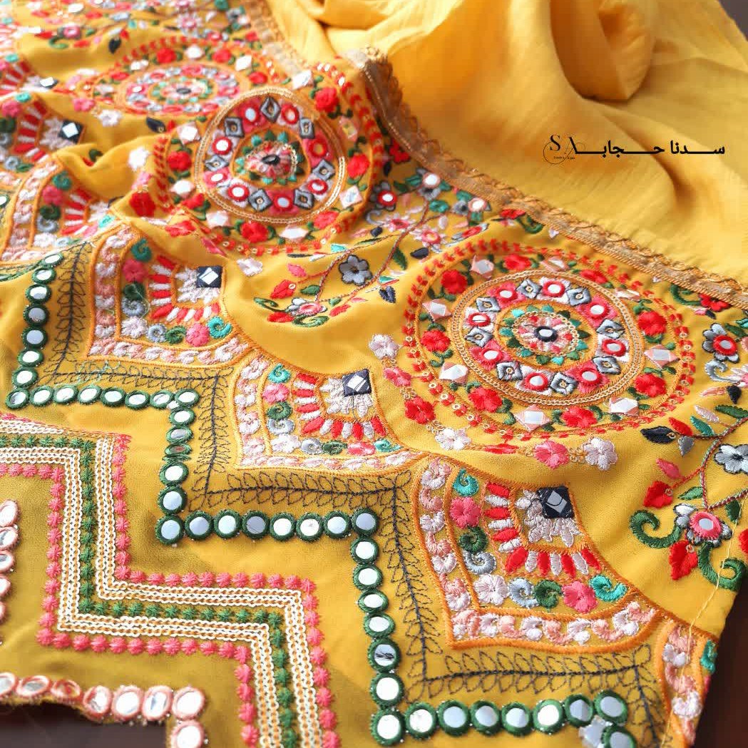 شال هندی سوزن دوزی