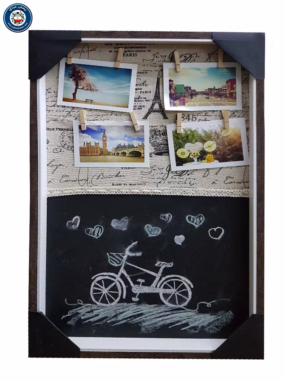 قاب عکس طرح چوب