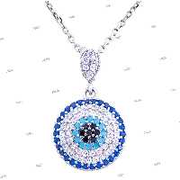 گردنبند نقره مدل چشم نظر AMT-M134 